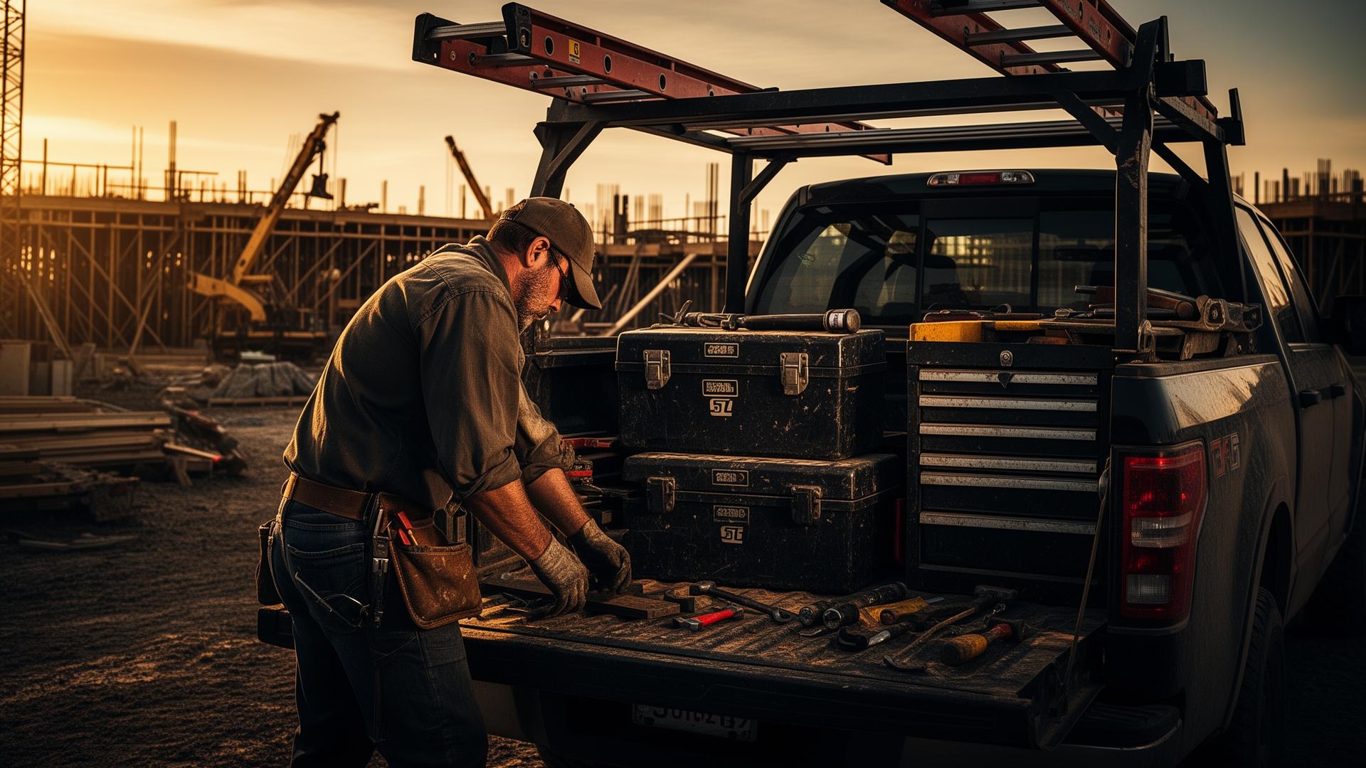 Contractor working from a truck
